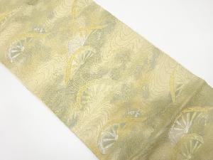 アンティーク　枝花模様織り出し袋帯（着用可）